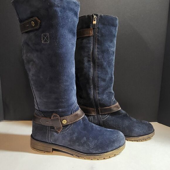 Naturilizer Blue Suede Boots - Picture 2 of 11